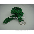 Girls Green Color Braided Belt 